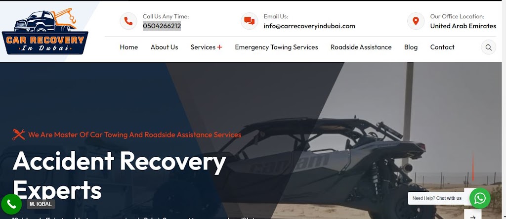 car recovery in dubai Iqbal