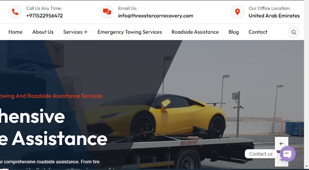 car recovery and towing in dubai three