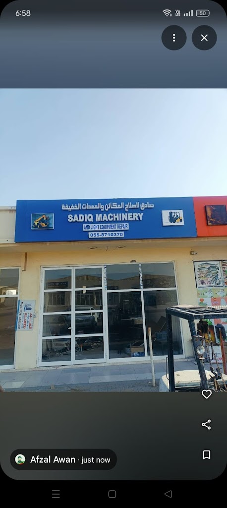 Sadiq machinery and light equipment repair